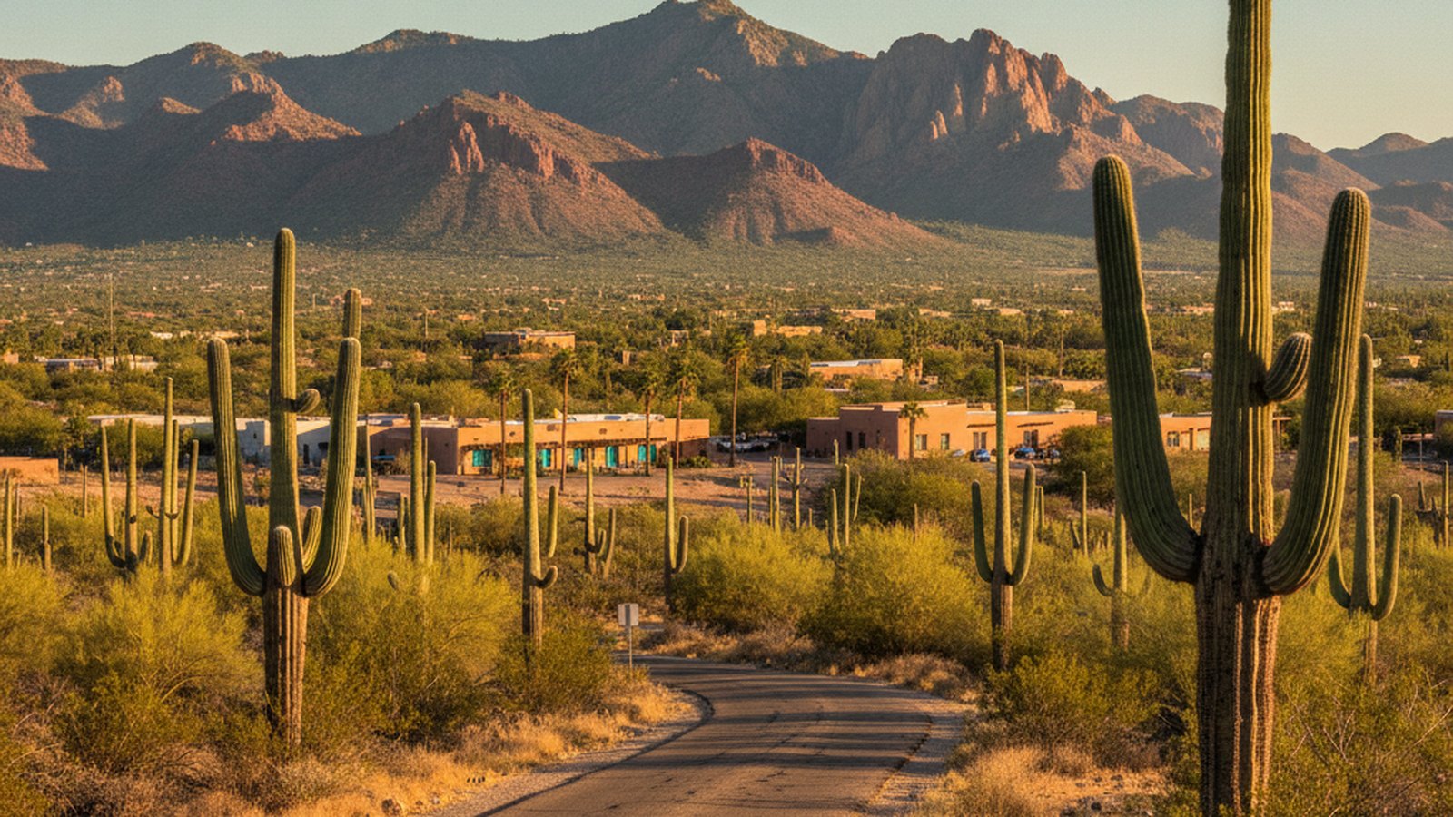 Tucson home and desert landscape